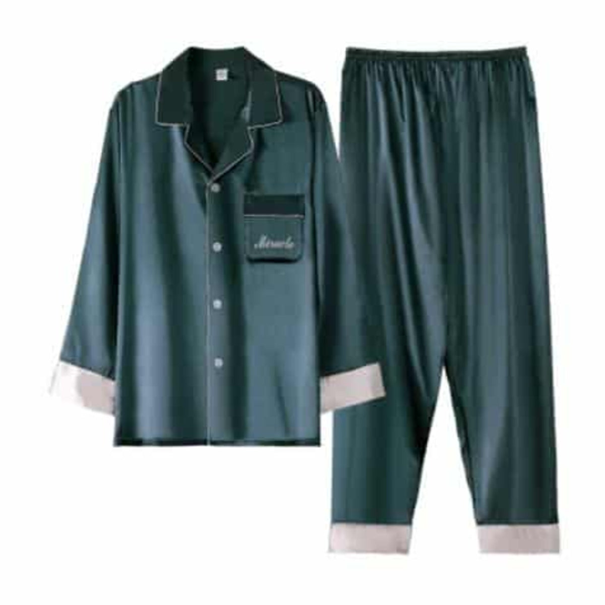 Pyjama homme Miracle vert foncé haut et pantalon