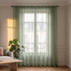 Voilage en tulle transparent, sept coloris Vert