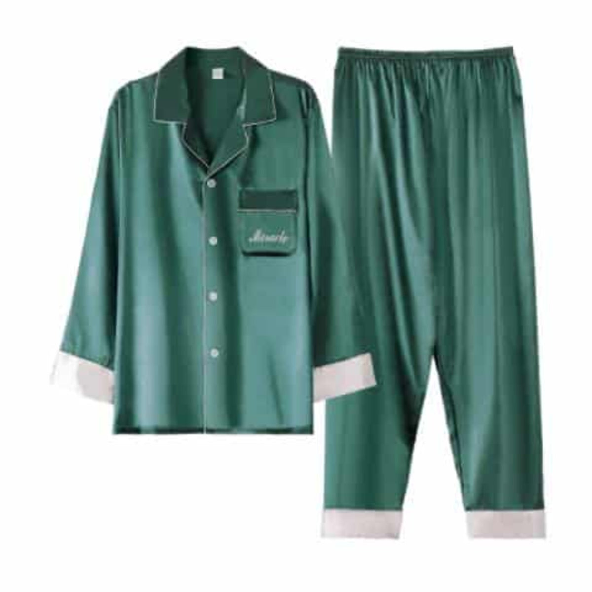 Pyjama homme Miracle vert haut et pantalon