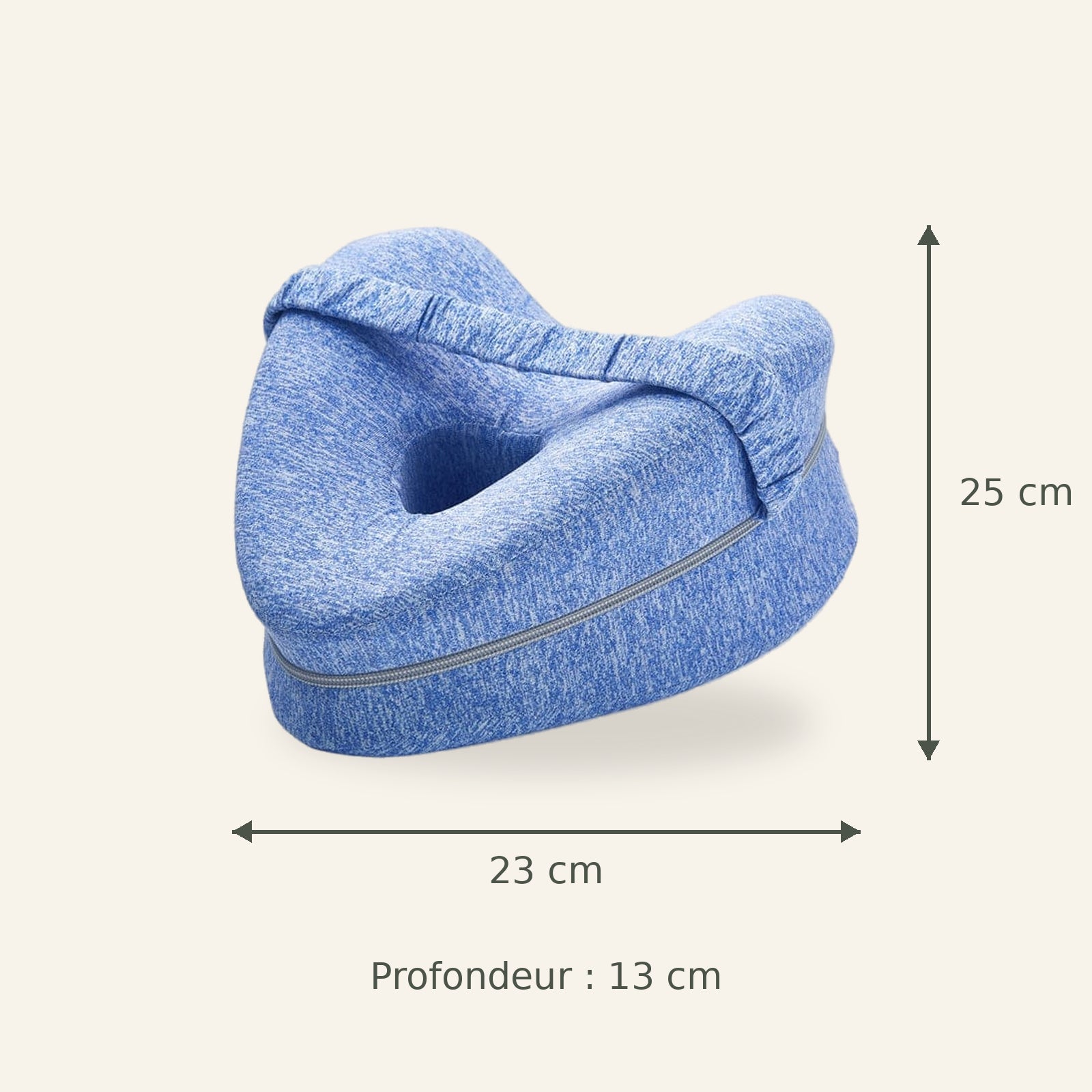 Schéma des dimensions du coussin séparateur bleu Image