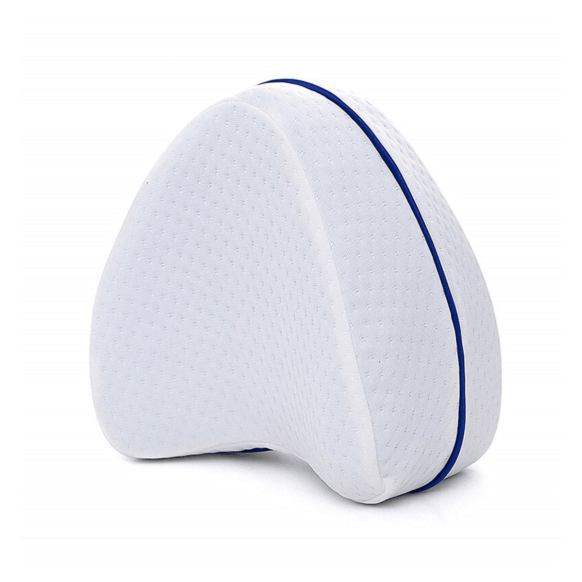 Coussin séparateur de genoux blanc sur fond blanc