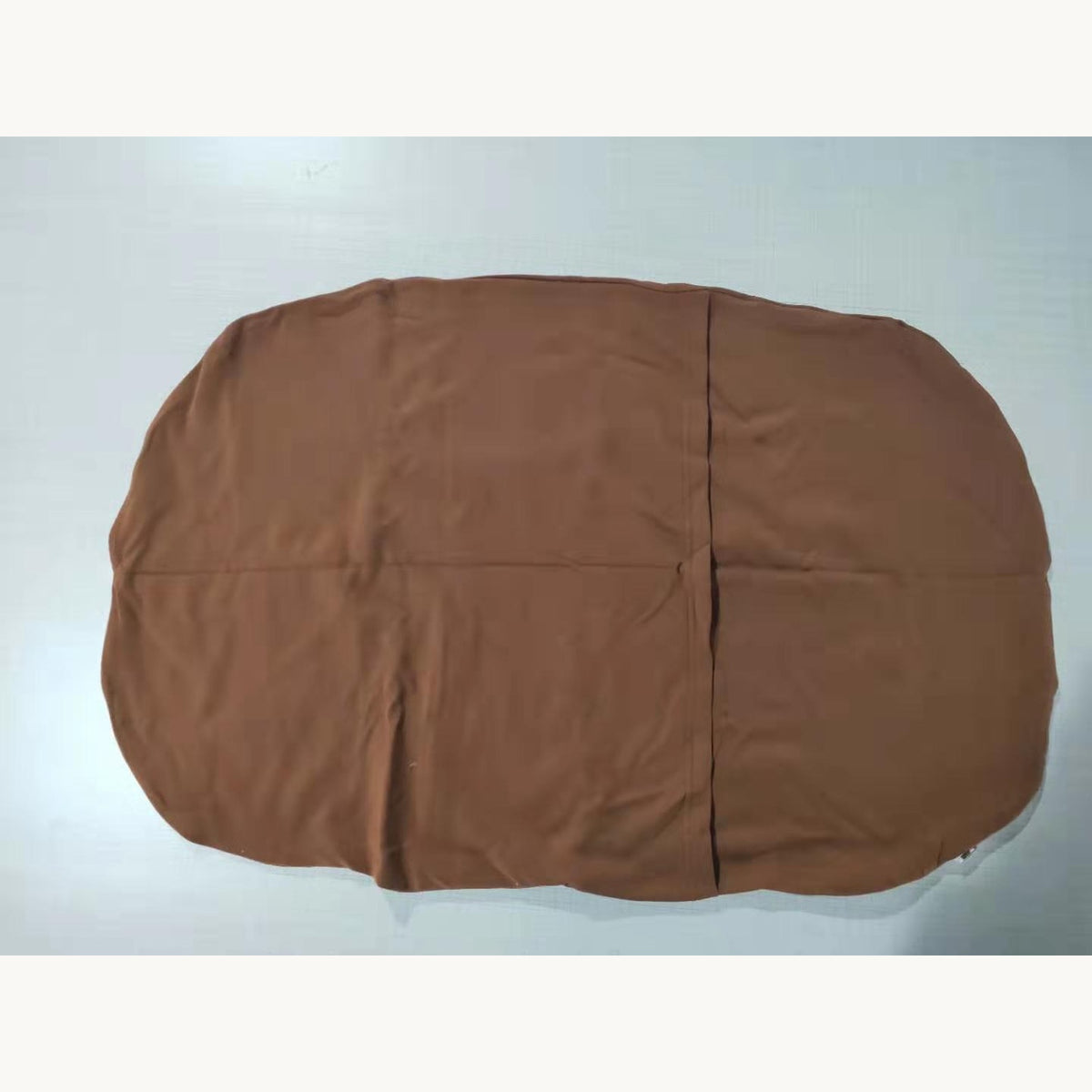 Couverture bébé marron vue à plat