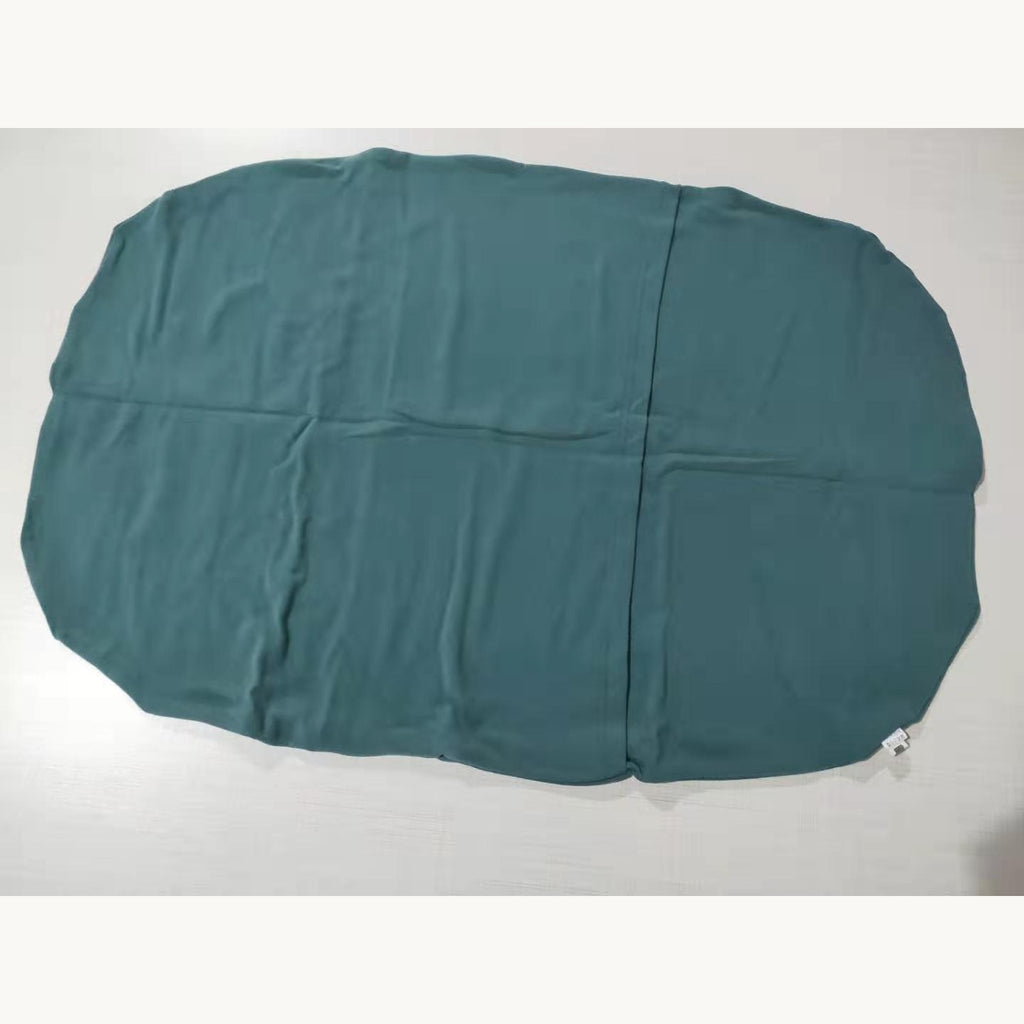 Couverture bébé turquoise vue à plat