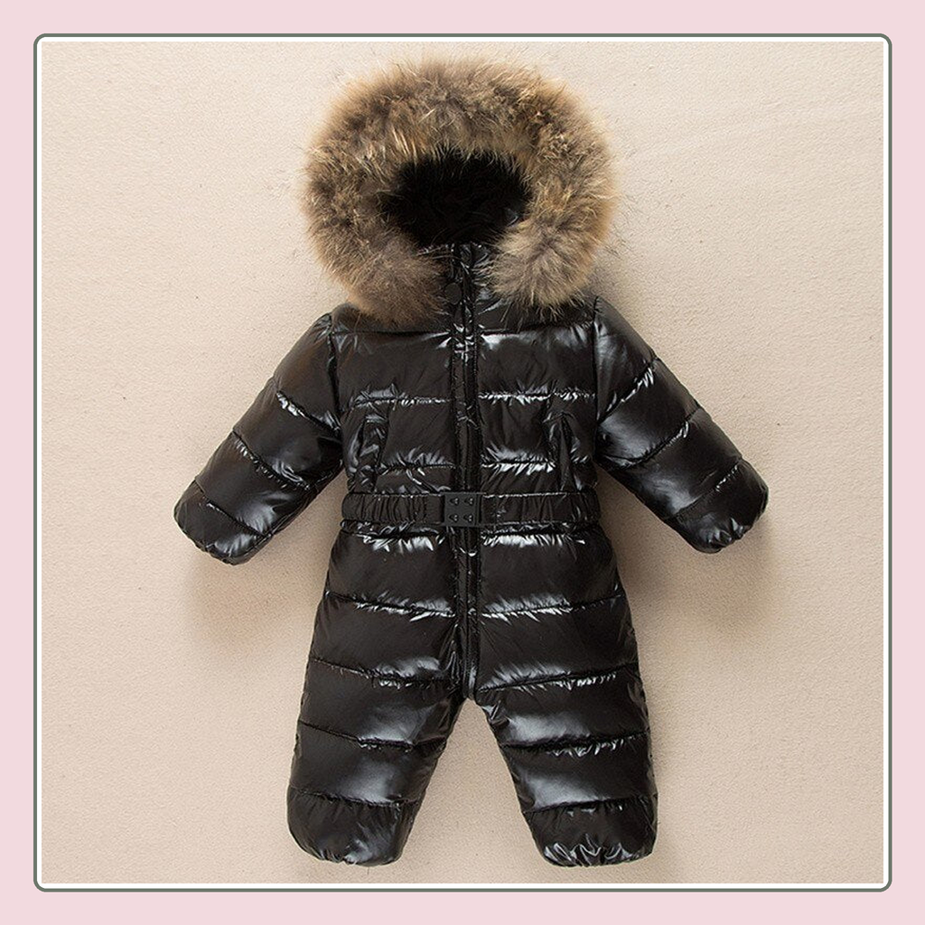Combinaison d'hiver bébé noire, vue de face