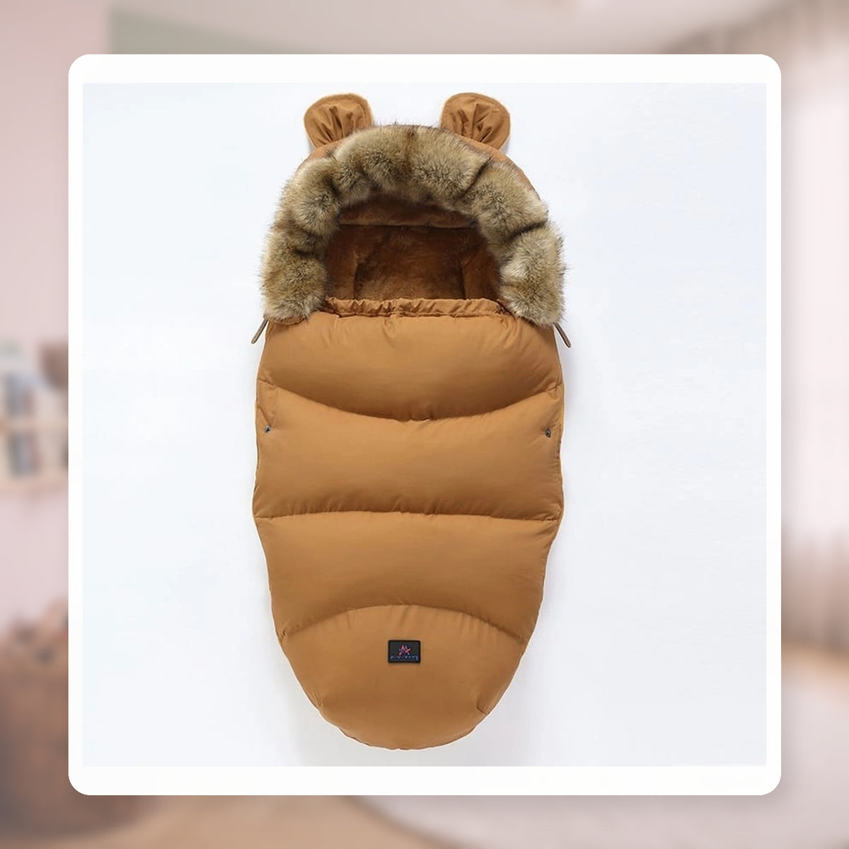 Gigoteuse chaude bébé à capuche, variante marron