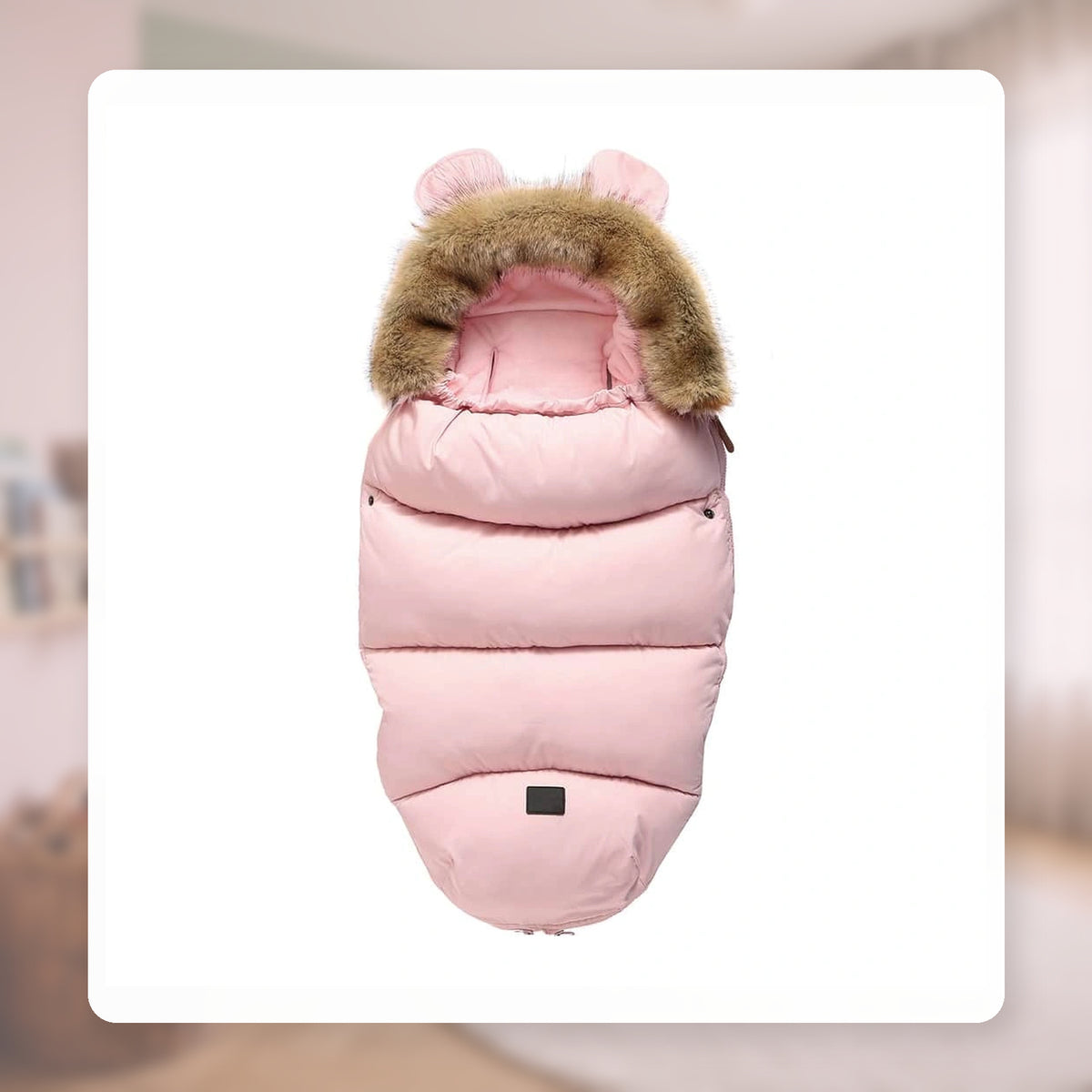 Gigoteuse chaude bébé à capuche, variante rose