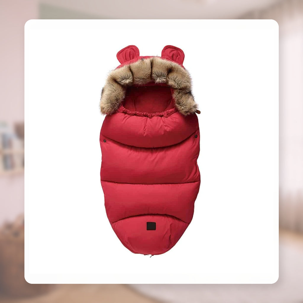 Gigoteuse chaude bébé à capuche, variante rouge