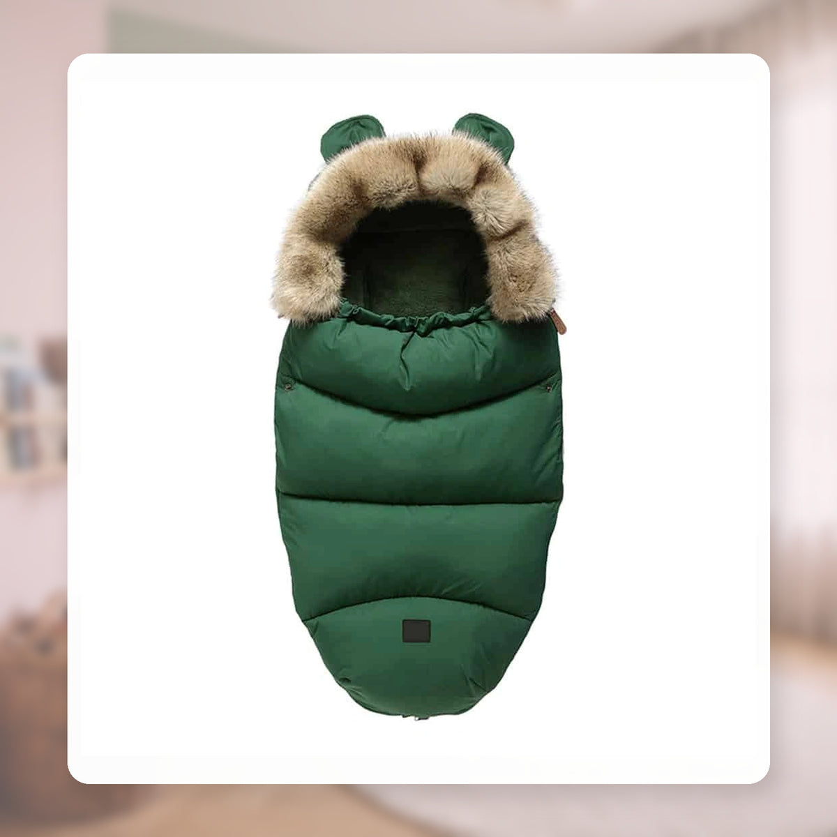 Gigoteuse chaude bébé à capuche, variante vert
