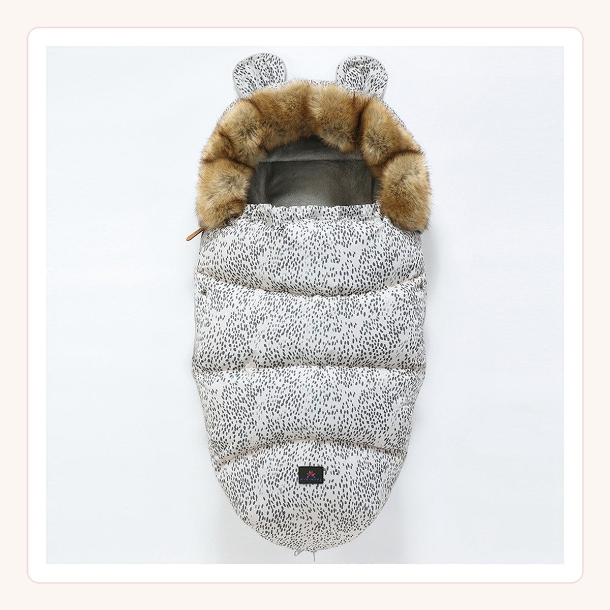 Nid d’ange blanc moucheté pour poussette bébé
