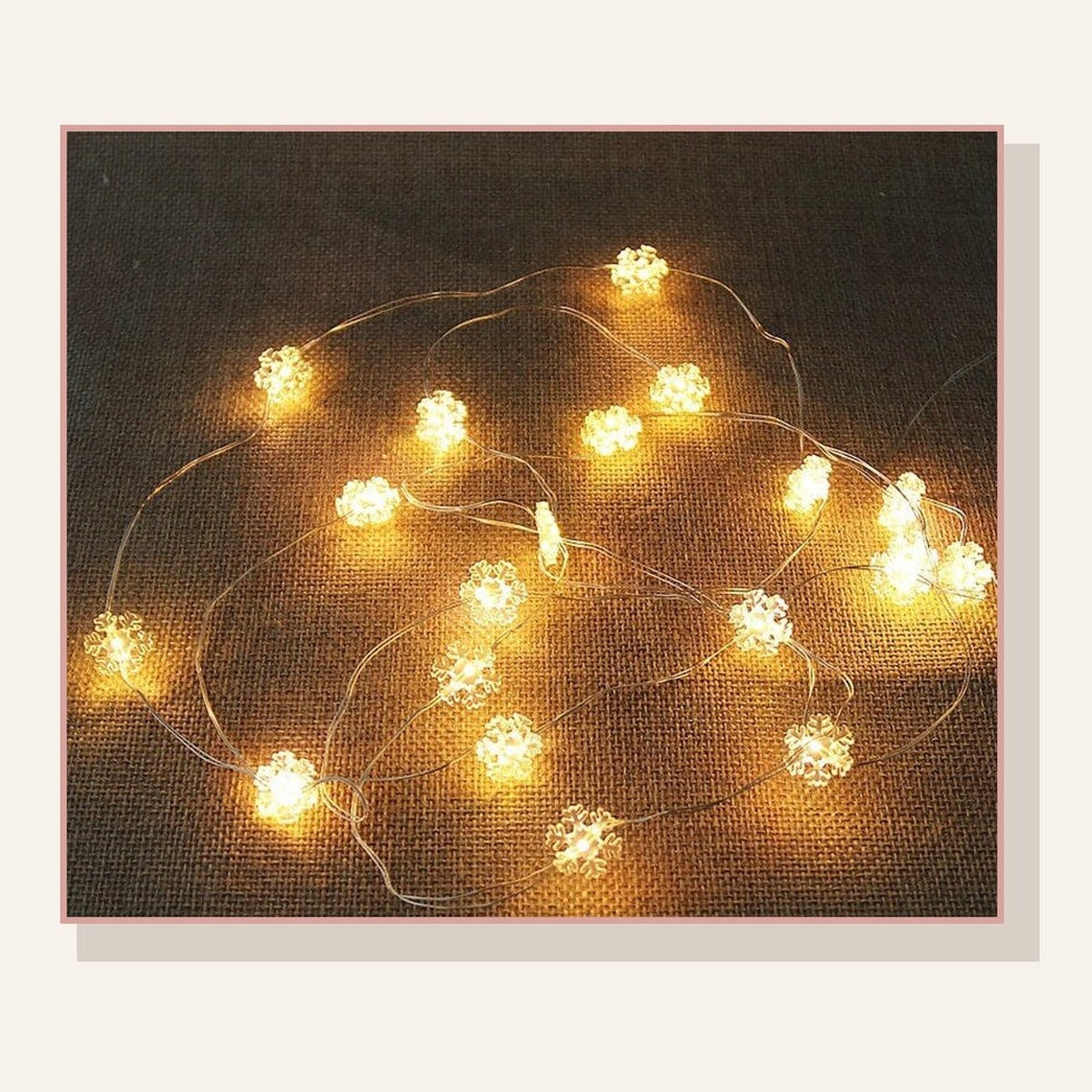 Guirlande lumineuse de Noël, modèle flocons
