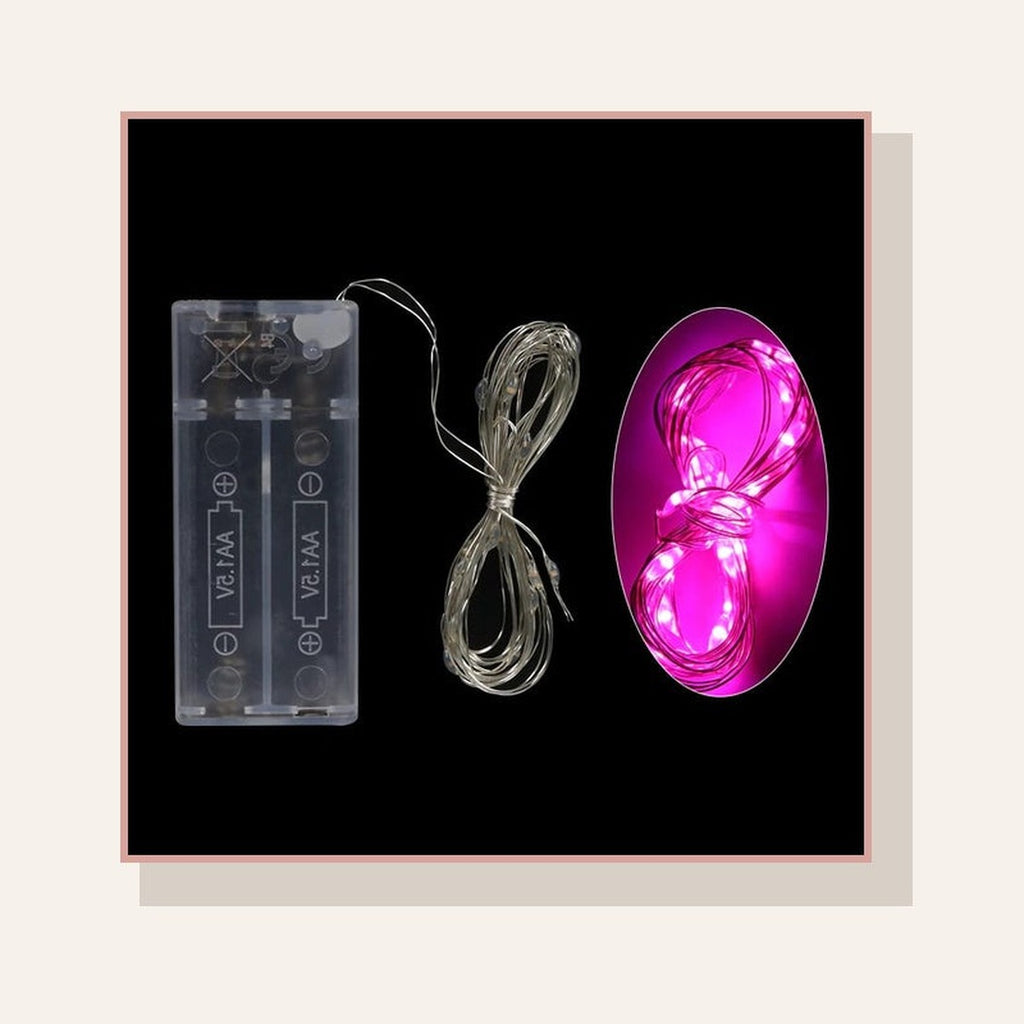 Guirlande lumineuse de Noël, modèle rose