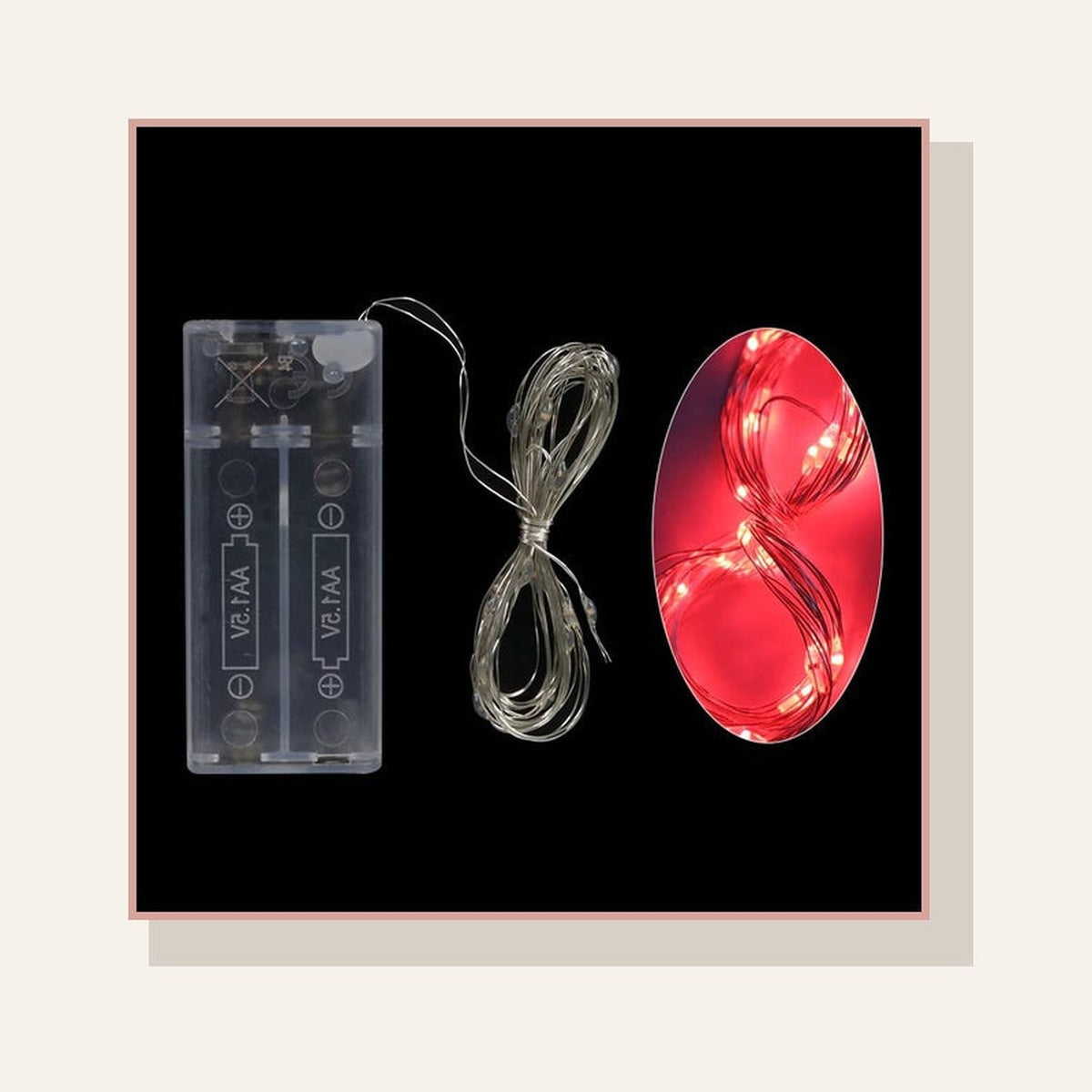 Guirlande lumineuse de Noël, modèle rouge