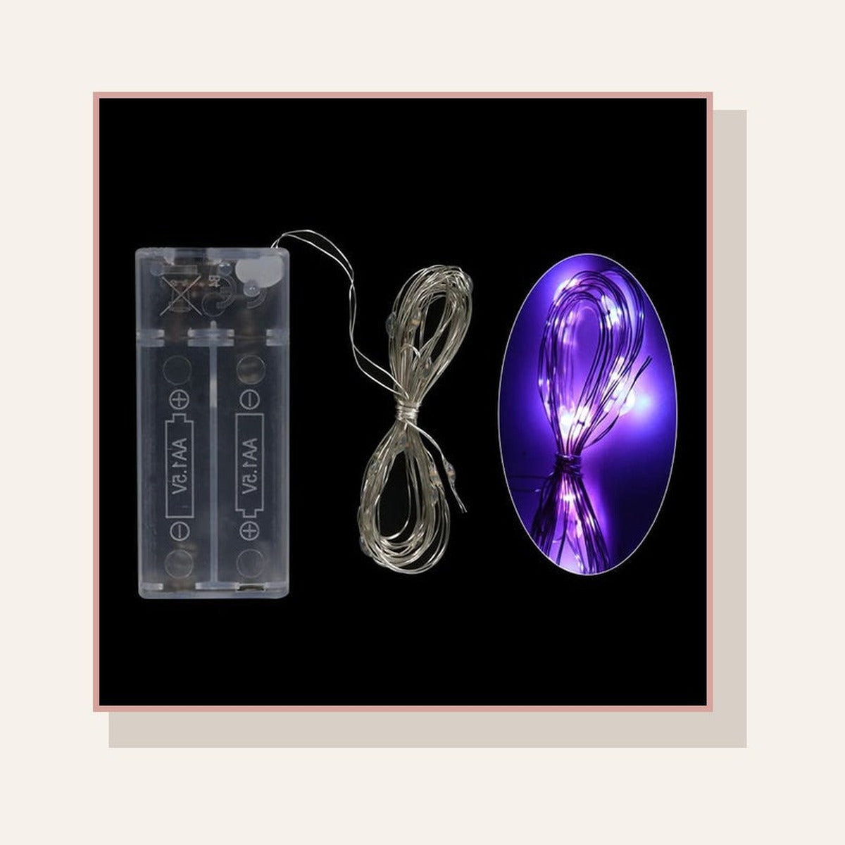 Guirlande lumineuse de Noël, modèle violet