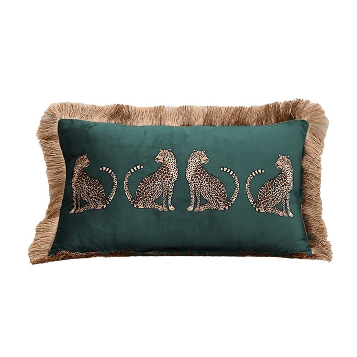 Housse de coussin léopard en velours, 30x50 et 45x45 cm