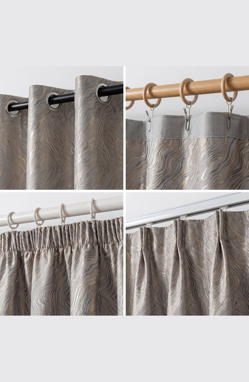 Rideau jacquard occultant grande hauteur