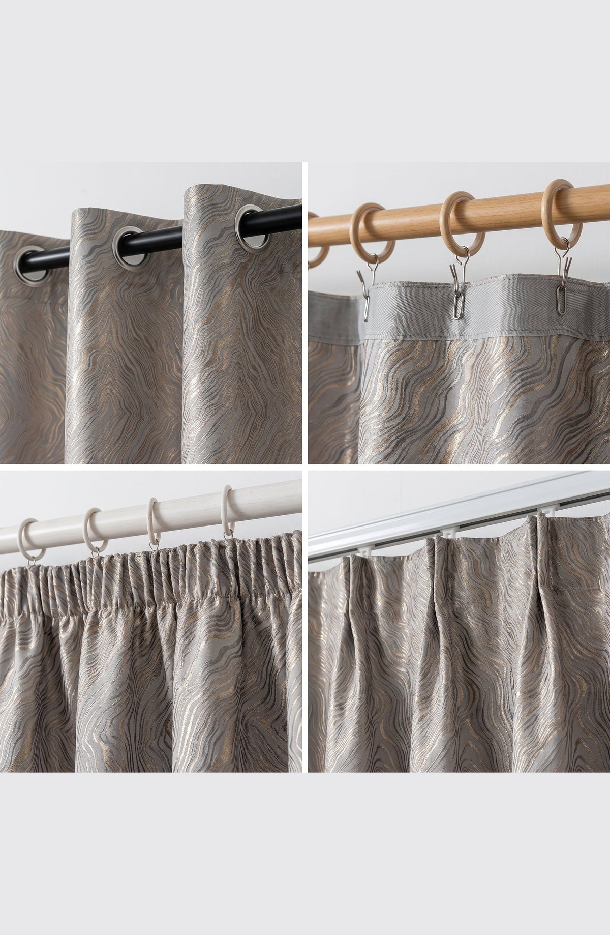 Rideau jacquard occultant grande hauteur