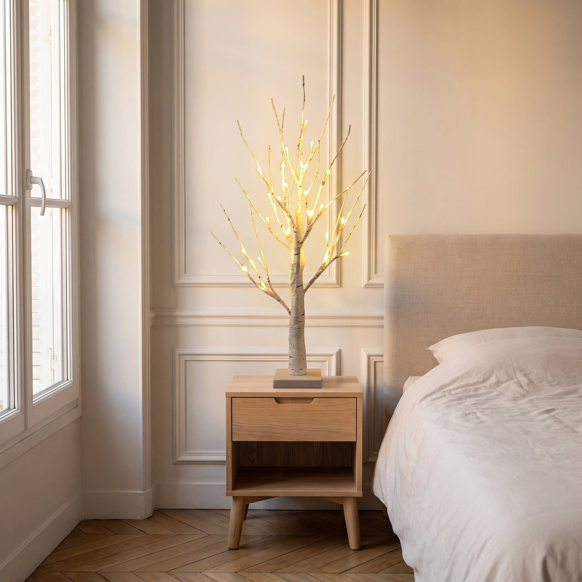 Lampe LED en forme d'arbre, vue de face Image
