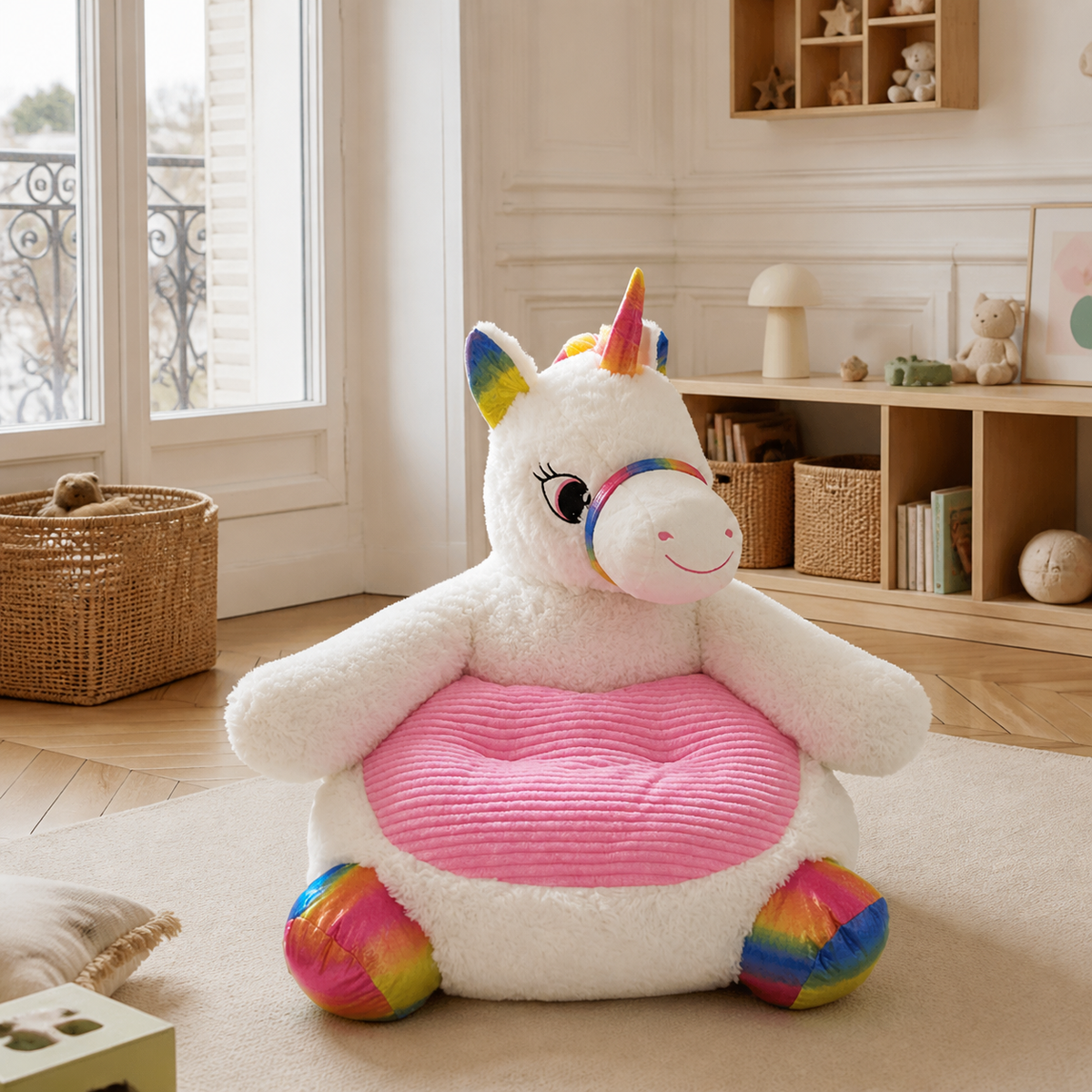 Fauteuil enfant licorne rose dans une chambre Image