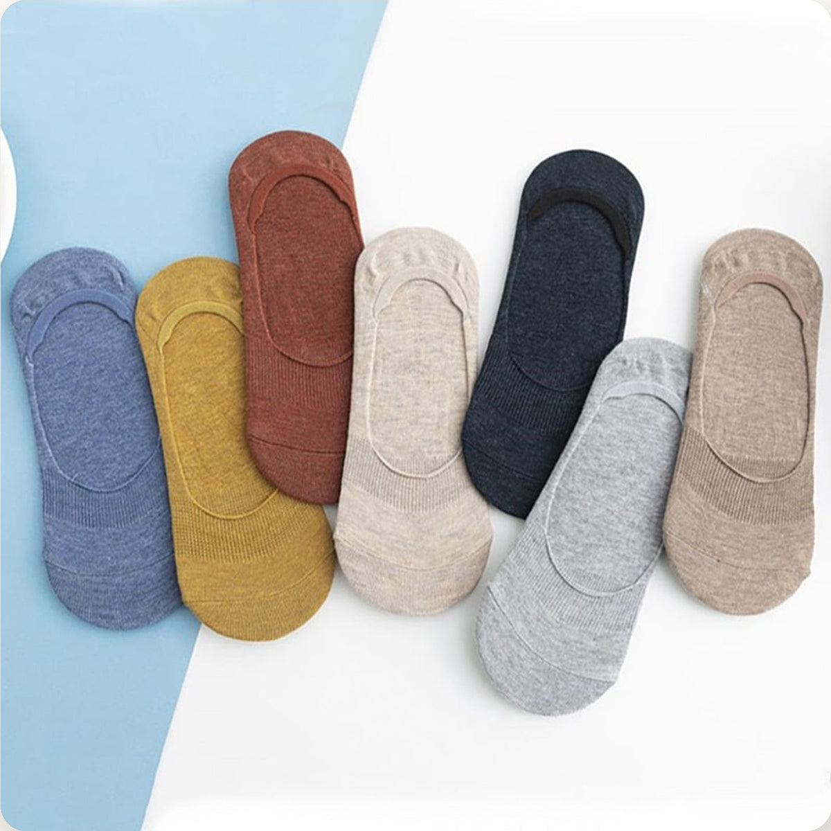 Lot de 5 paires de chaussettes invisibles antidérapantes, image_3 Image