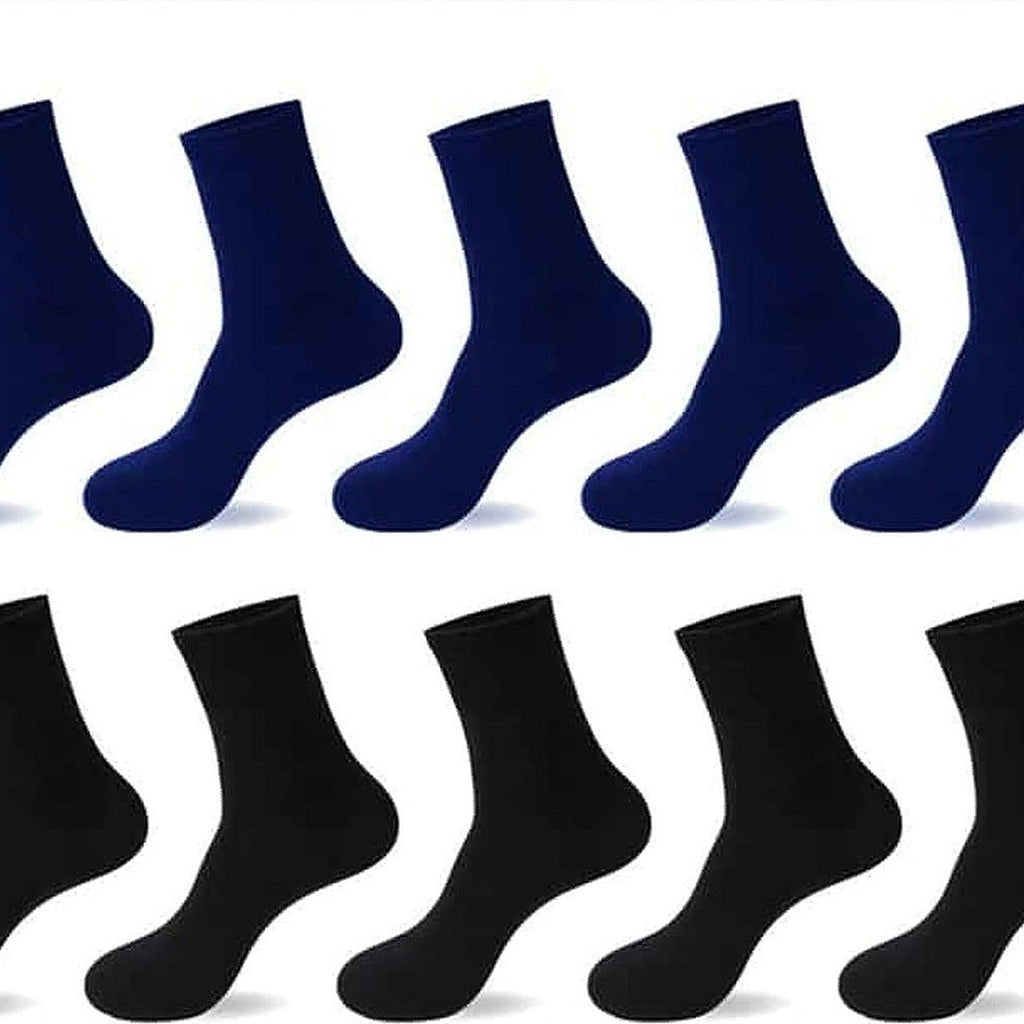 Assortiment de chaussettes pour homme, noir et bleu