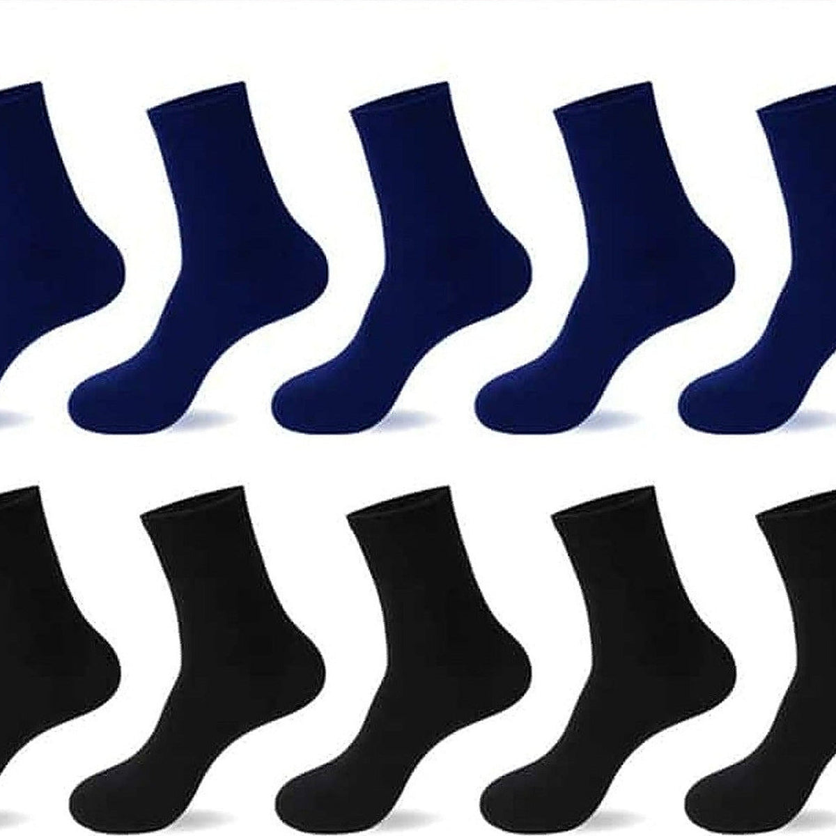 Assortiment de chaussettes pour homme, noir et bleu