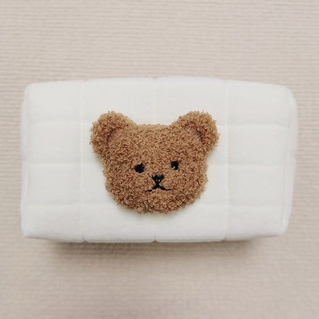 Trousse de toilette matelassée marron