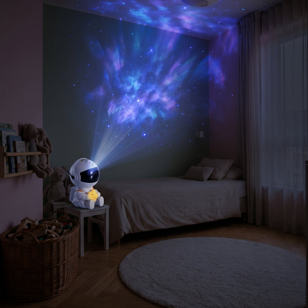 La nébuleuse projetée au plafond d une chambre d enfant