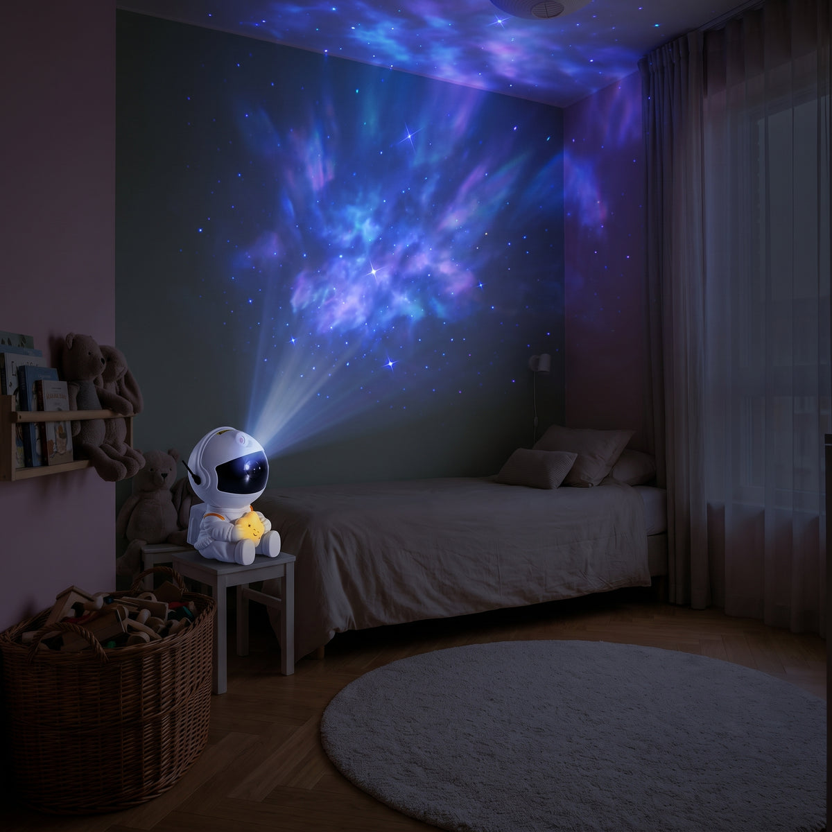 La nébuleuse projetée au plafond d une chambre d enfant
