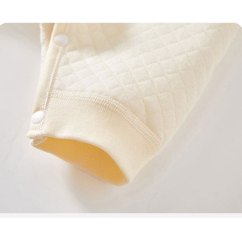 Barboteuse cache-coeur beige pour bébé