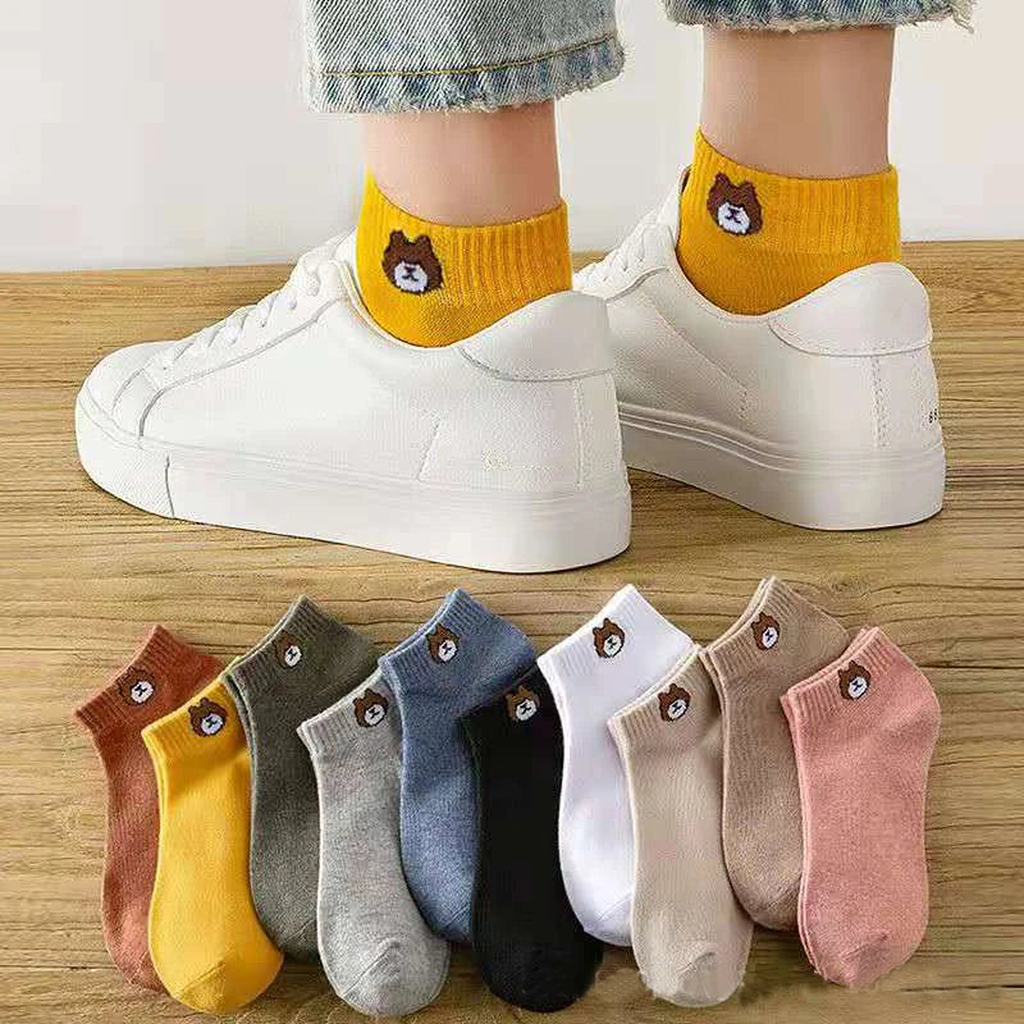 Chaussettes de sport à motif ourson, lot de dix paires