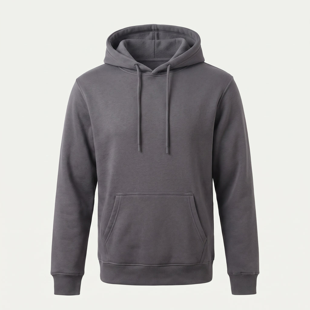 Sweat à capuche homme, coloris Gris foncé, vu de face