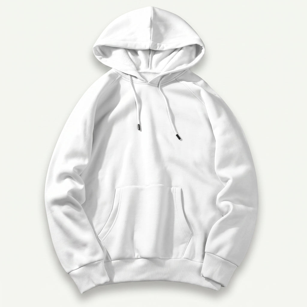 Sweat à capuche homme, coloris Blanc, vu de face