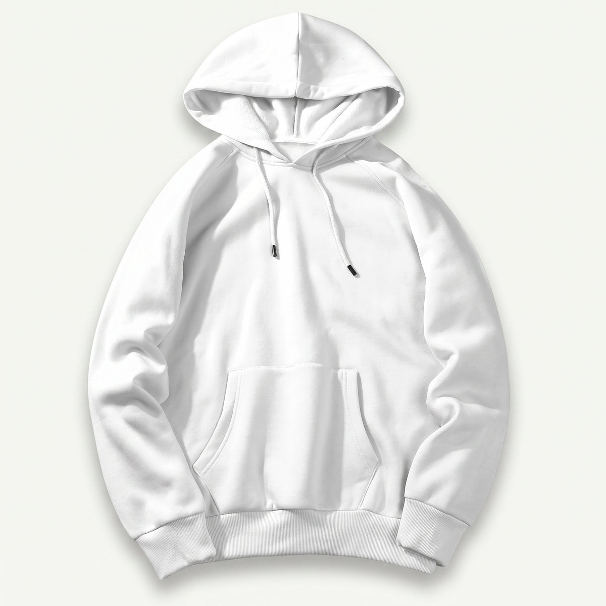 Sweat à capuche homme, coloris Blanc, vu de face