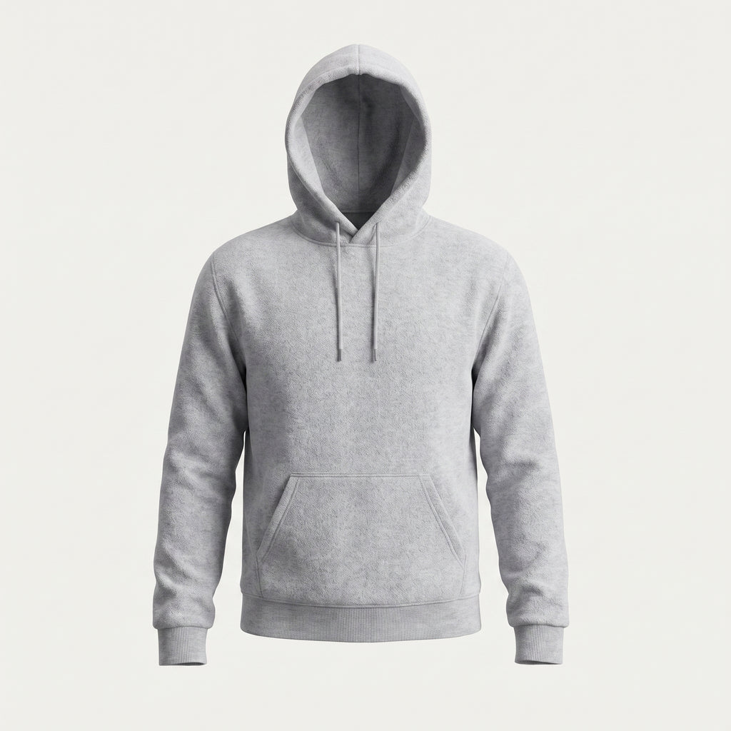 Sweat à capuche homme, coloris Gris clair, vu de face