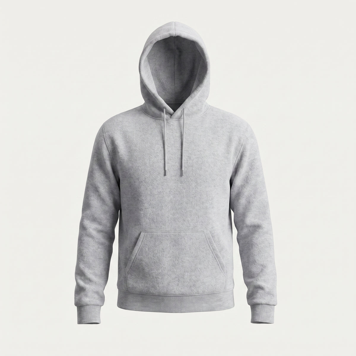 Sweat à capuche homme, coloris Gris clair, vu de face
