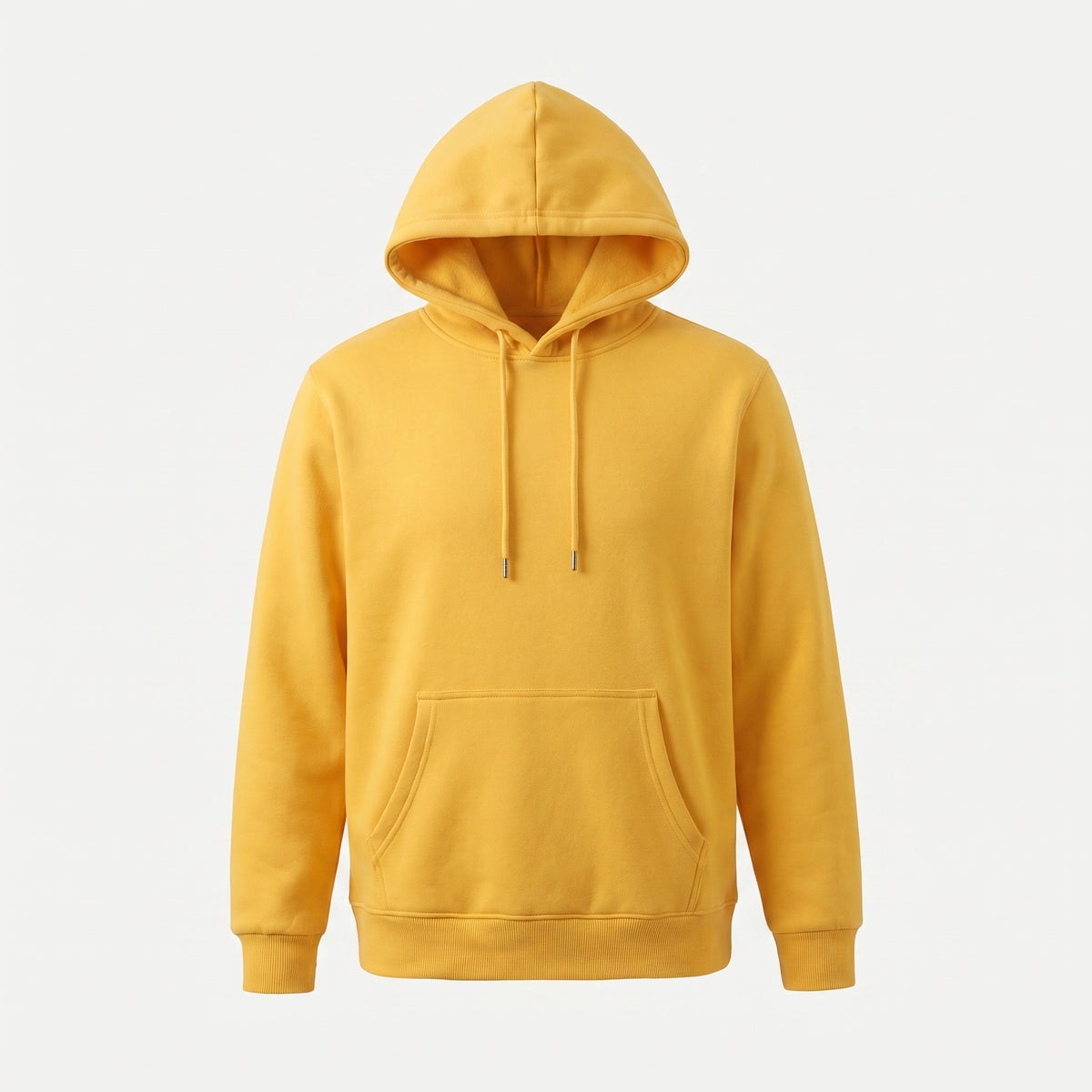 Sweat à capuche homme, coloris Jaune, vu de face