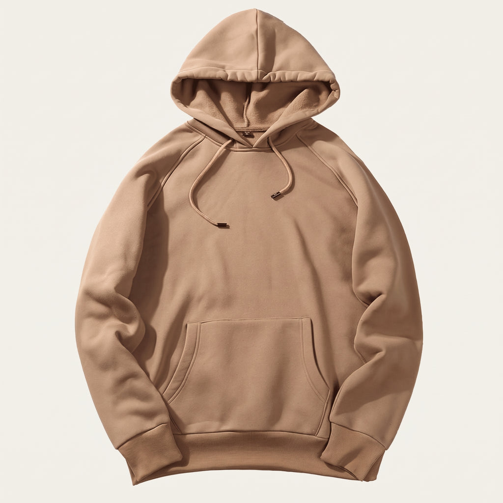 Sweat à capuche homme, coloris Beige, vu de face