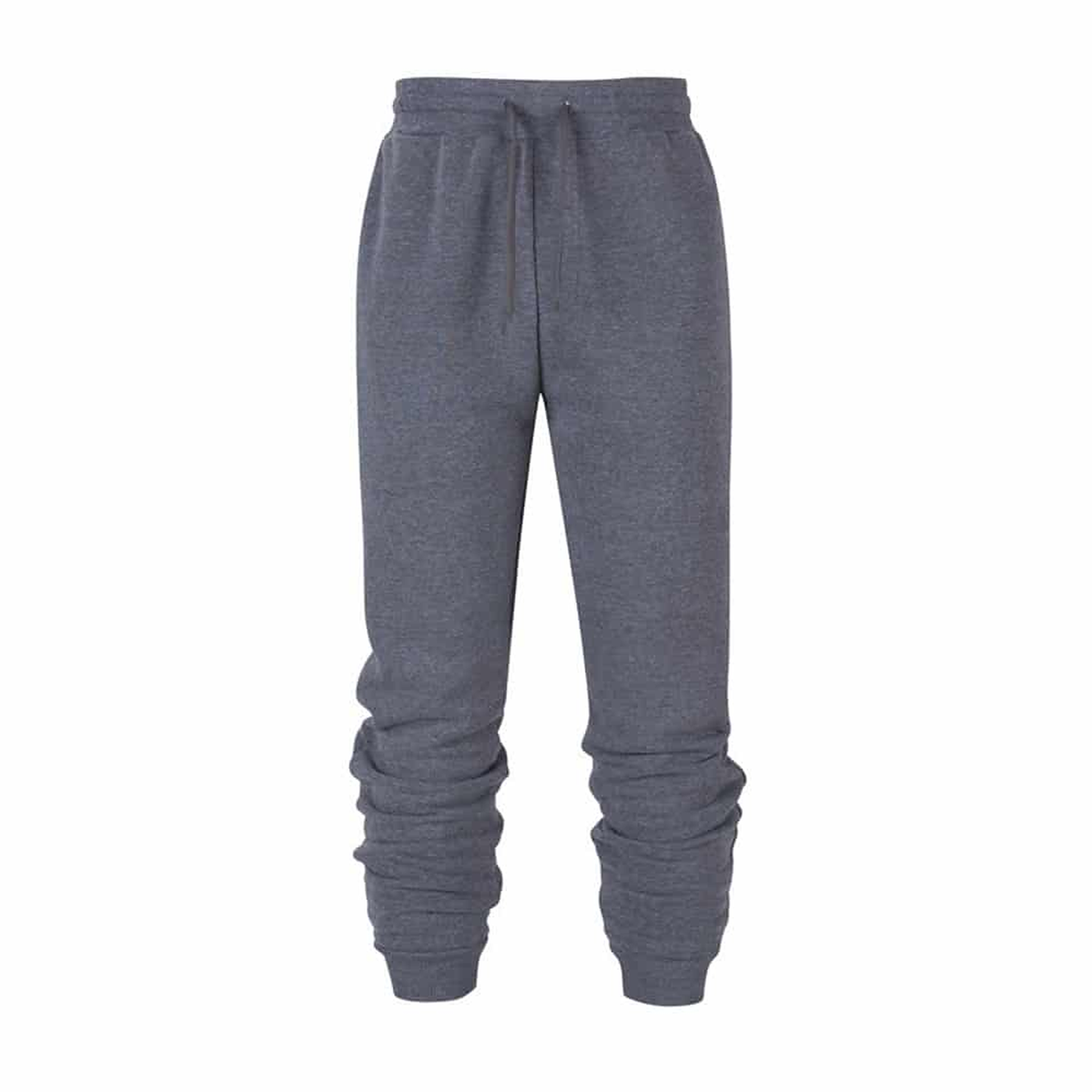 Packshot fournisseur du pantalon de jogging gris foncé avec tissu froncé aux mollets