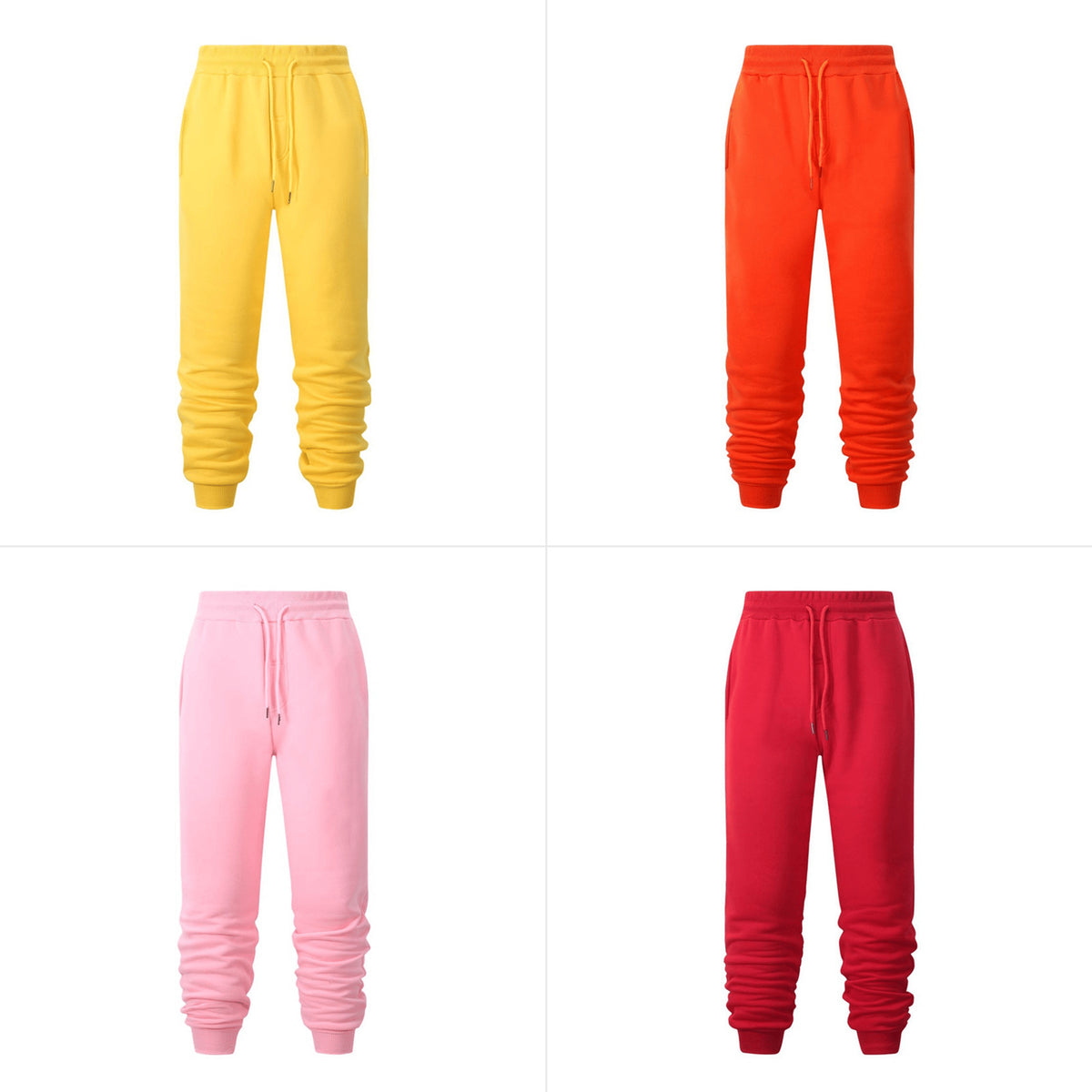 Pantalon de jogging en jaune, orange, rose et rouge