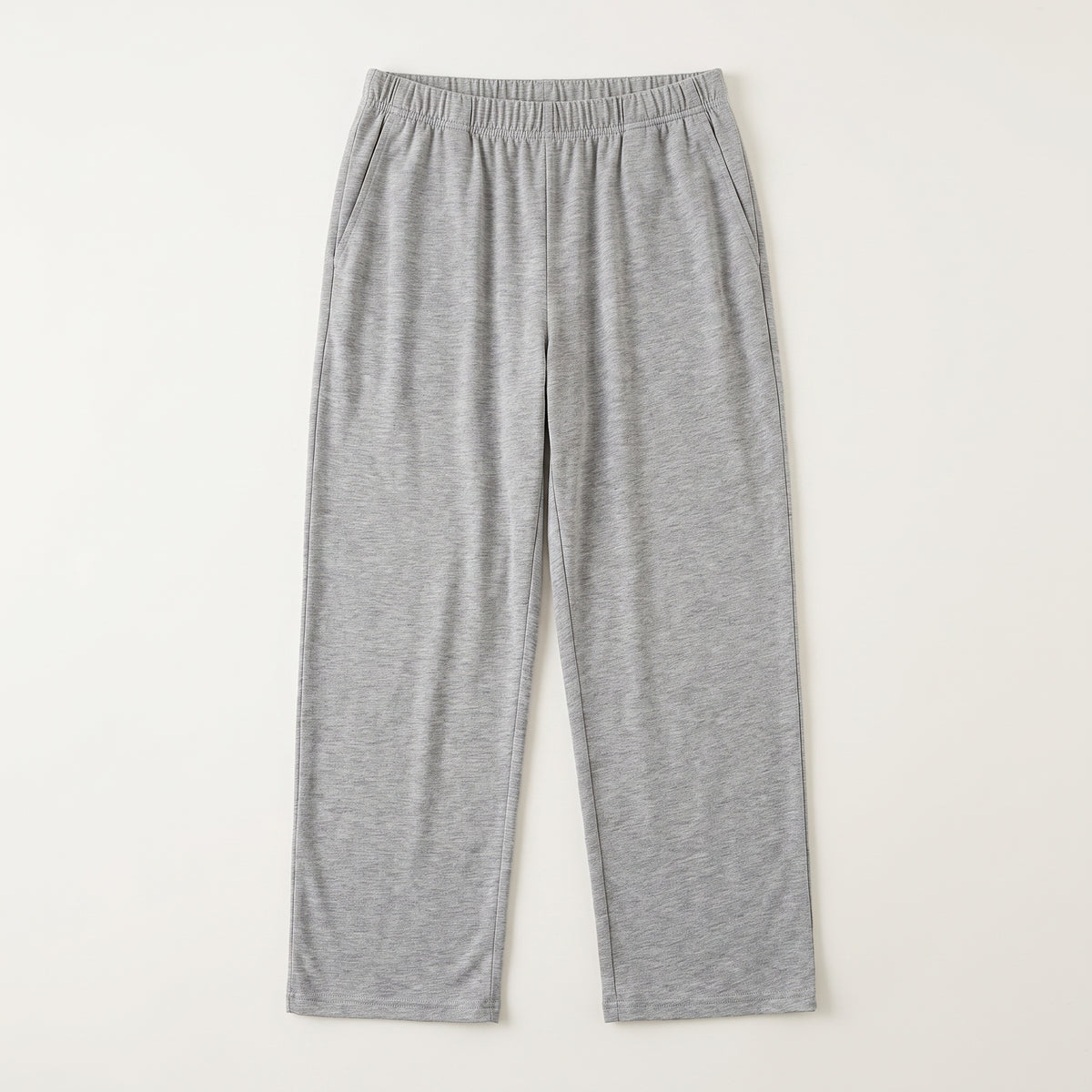 Pantalon de pyjama gris en modal posé à plat