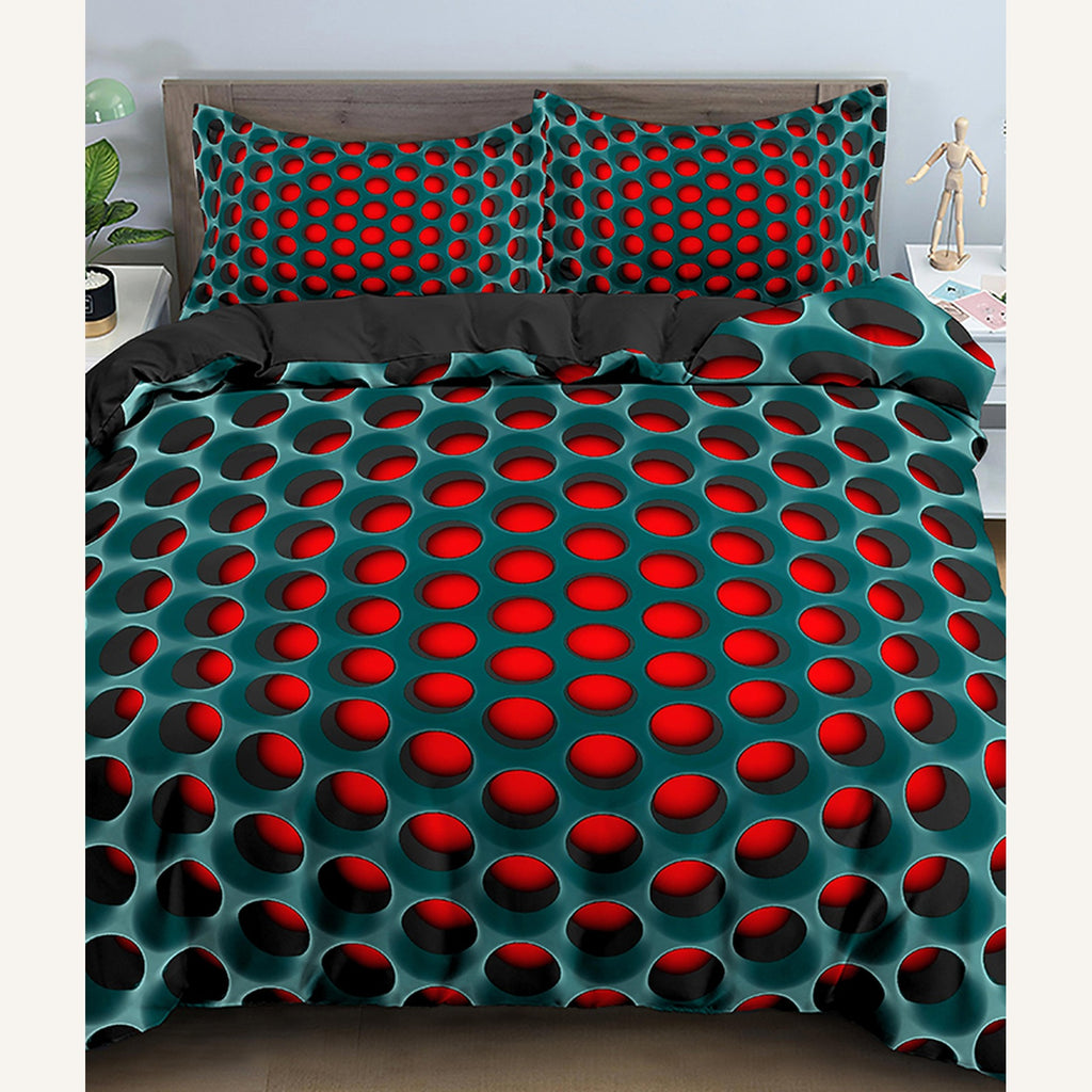 Parure de lit 3D avec le motif Réacteur rouge
