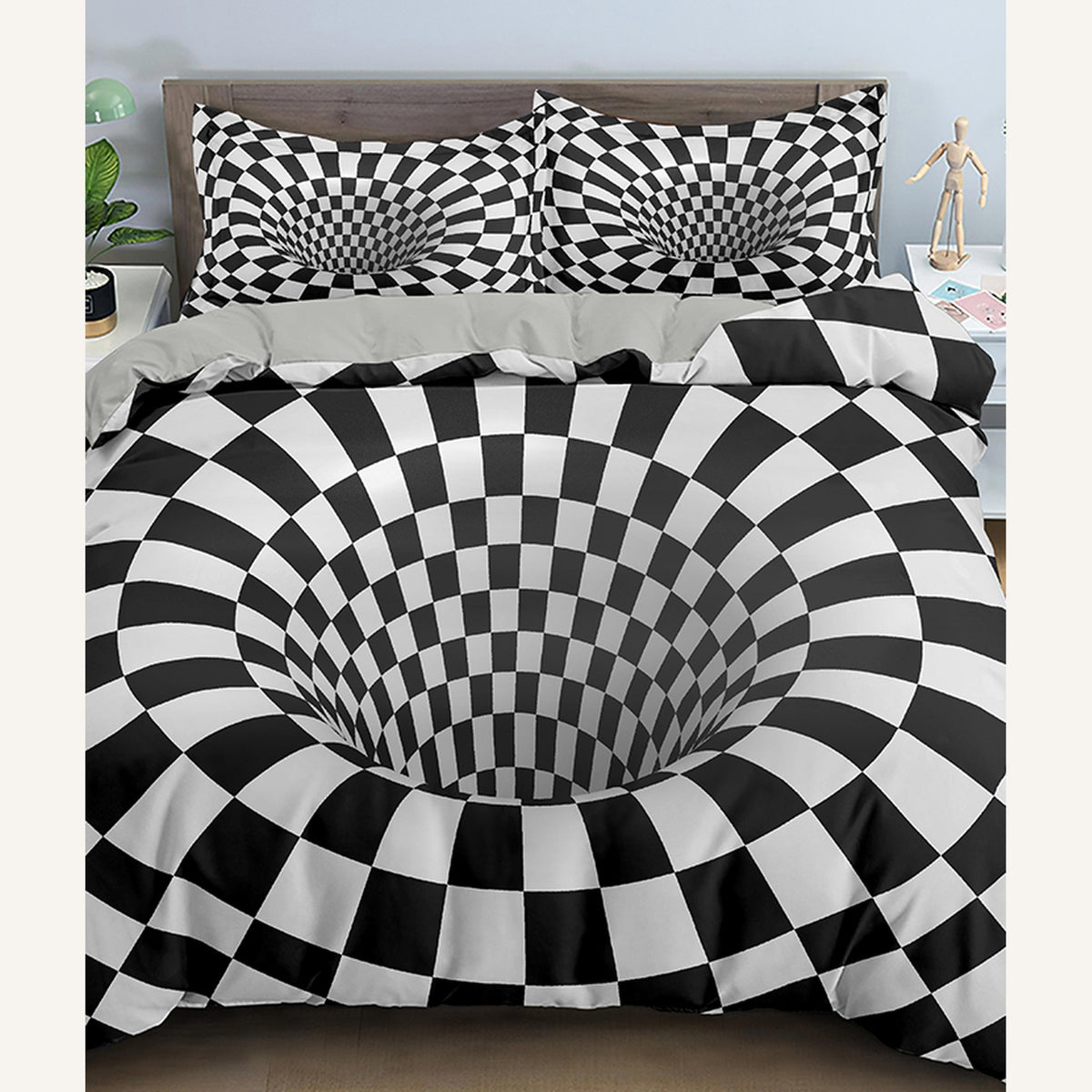 Parure de lit 3D avec le motif Tourbillon