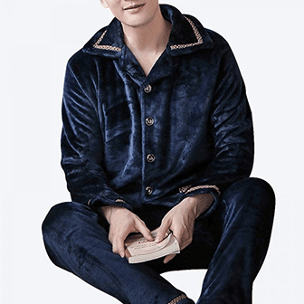 Pyjama cocooning pour homme élégant en flanelle