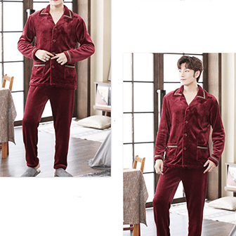 Pyjama cocooning pour homme élégant en flanelle