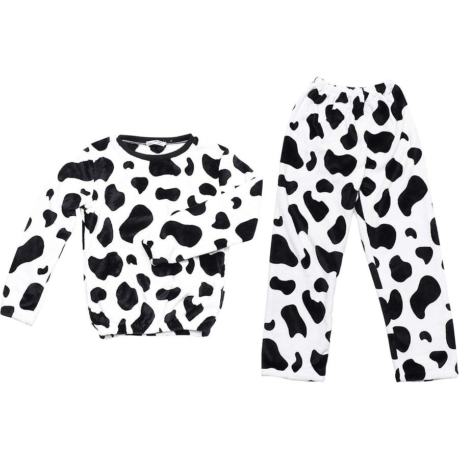 Pyjama en peluche vache pour femme