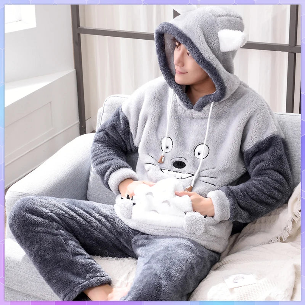 Homme pyjama capuche humoristique