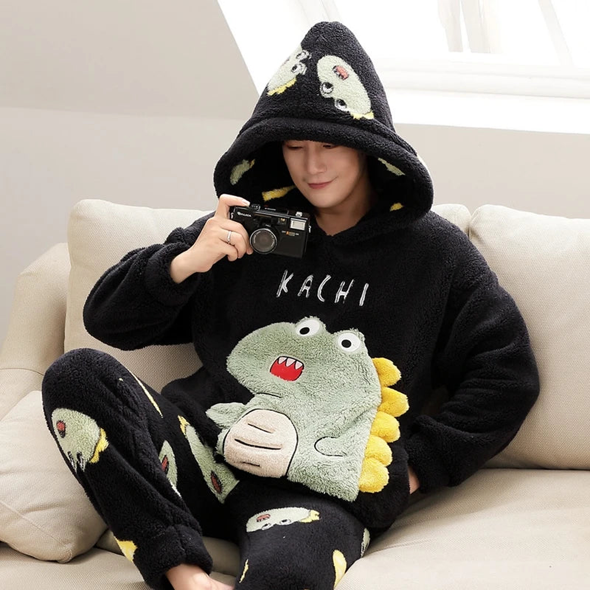Pyjama pour homme avec capuche