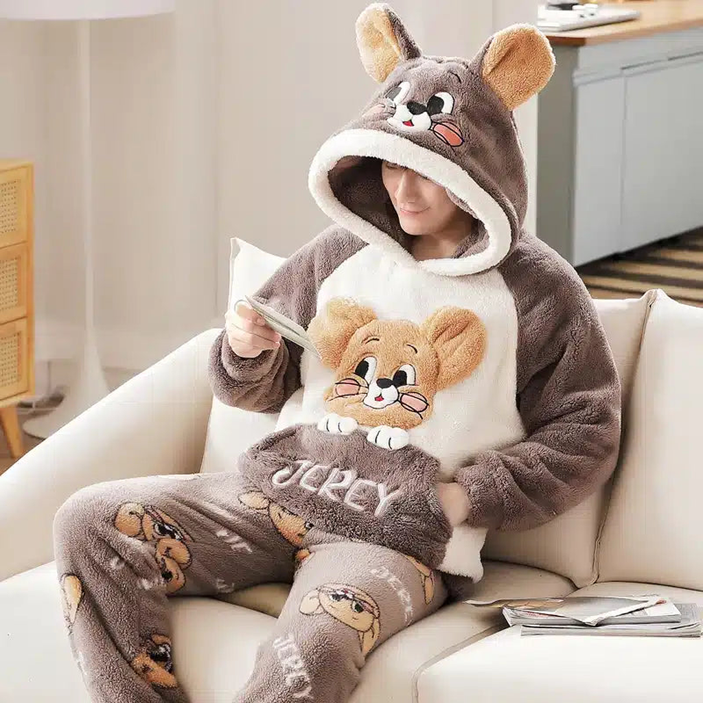 Pyjama pour homme avec capuche