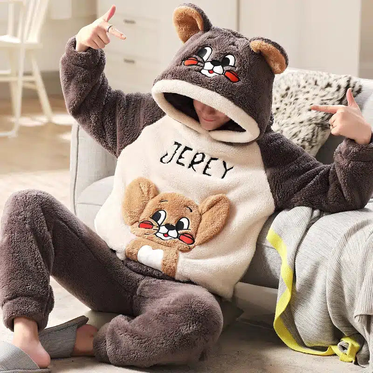 Pyjama pour homme avec capuche