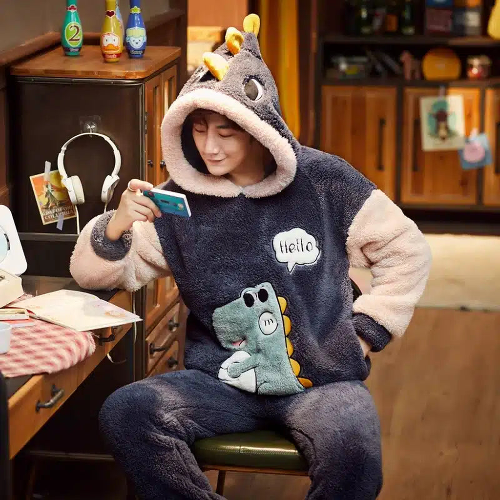Pyjama pour homme avec capuche